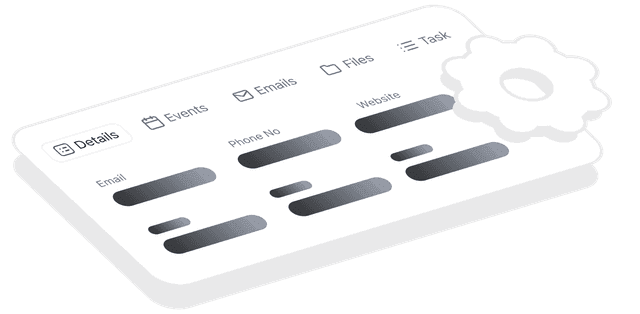 field service crm software showing client details emails phone numbers and task management options