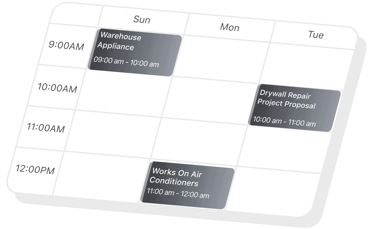 field service management dispatch scheduling calendar with job assignments and time slots