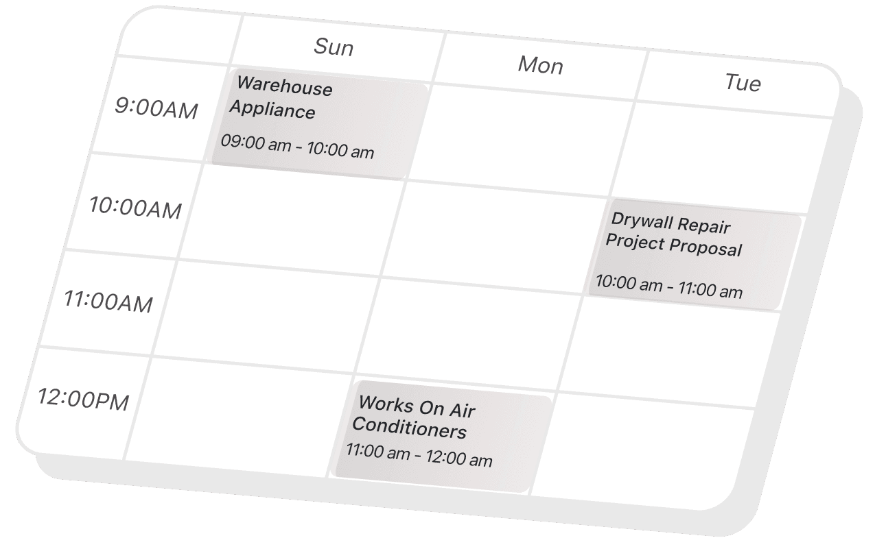 field service management dispatch scheduling calendar with job assignments and time slots