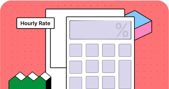 Free labor cost calculator tool illustration showing hourly rate and percentage for business expense planning.