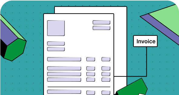 Free electrical invoice template illustration showing invoice document layout for contractor billing and payments.