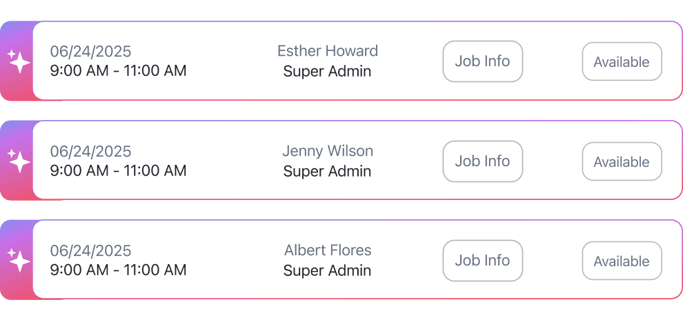 ai job schdule features service 2