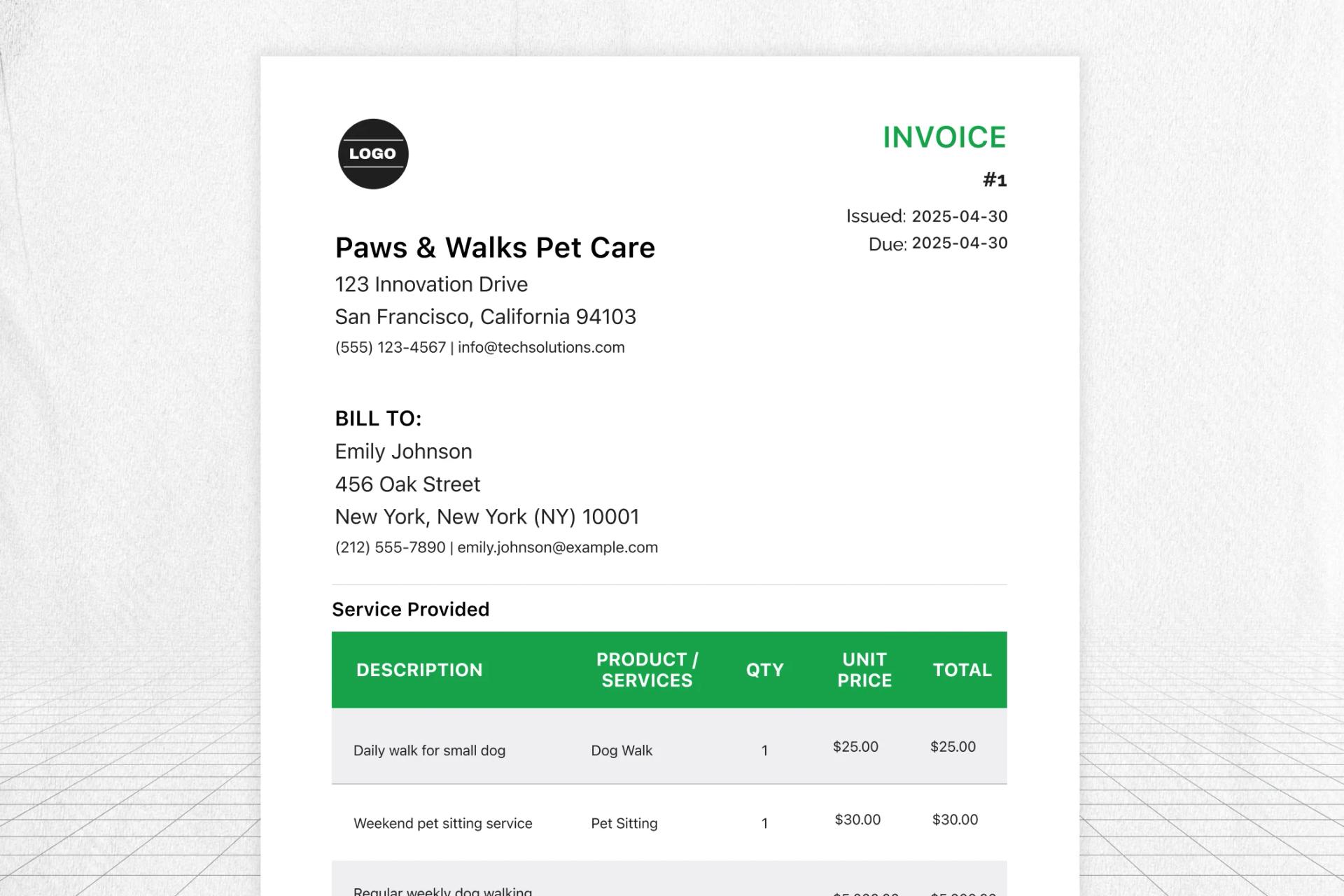 free-dog-walking-invoice-template