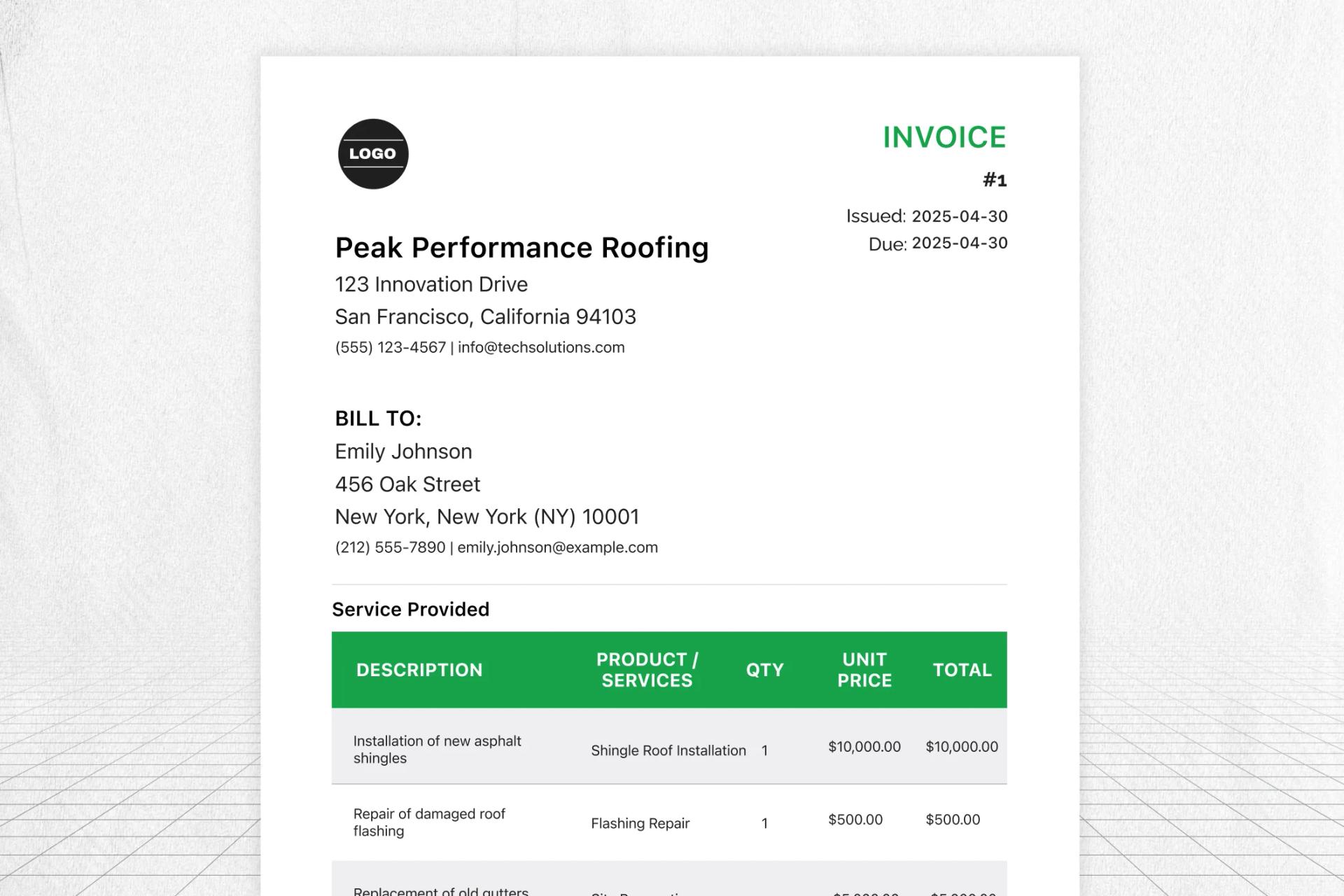 free-roofing-invoice-template