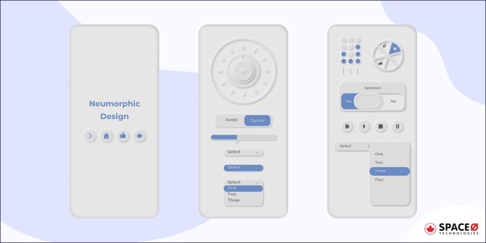 Neumorphic Design (3D elements)