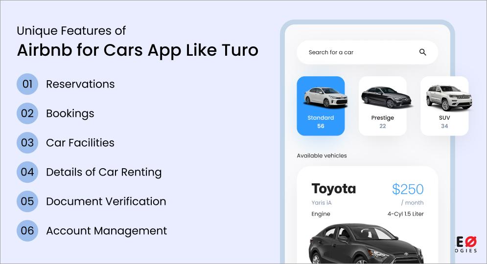 Unique Features of Airbnb for Cars App Like Turo