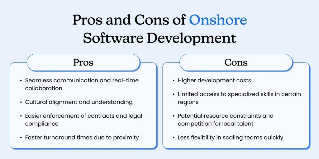 Pros and Cons of Onshore Software Development