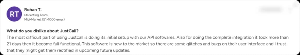 JustCall AI Receptionist G2 2