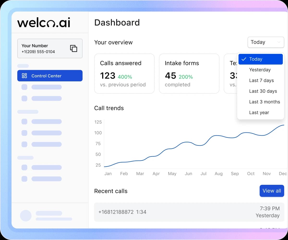 Control Center_ AI Receptionist